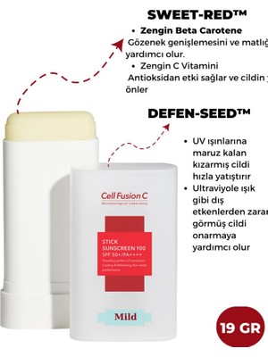 Cell Fusion C SPF korumalı güneş kremi stick, 19 g kompakt boy, günlük pratik kullanım için ideal