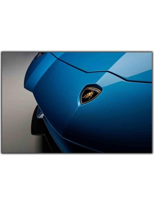 Tablo Dekor Mavi Lamborghini Kanvas Tablo