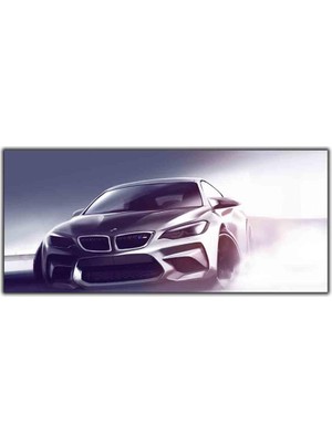 Tablo Dekor Gri Bmw Spor Araba Kanvas Tablo