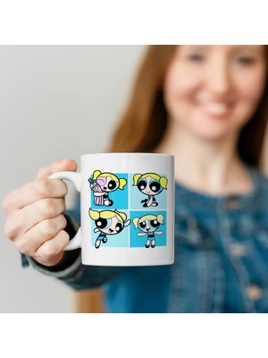 Bikutumutluluk Powerpuff Girls Bubbles Mavi Enerjisi Hediye Kupa Bardak
