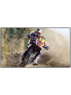 Tablo Dekor Kırda Motocros Kanvas Tablo