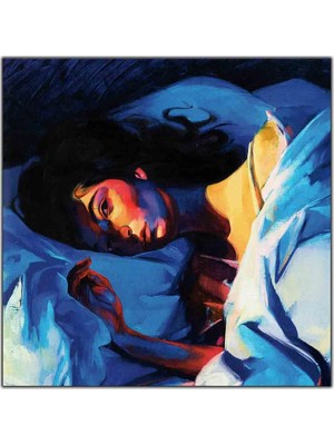 Tablo Dekor Yataktaki Siyah Saçlı Kadın Kanvas Tablo