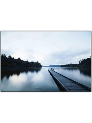 Tablo Dekor Göldeki Uzun Iskele Kanvas Tablo