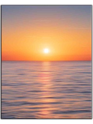 Tablo Dekor Gün Batımındaki Sakin Deniz Kanvas Tablo