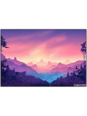 Tablo Dekor Soyut Doğa Manzarası Kanvas Taqblo