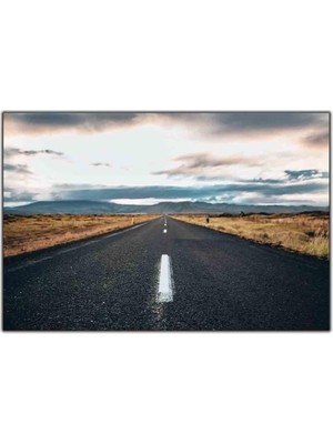 Tablo Dekor Siyah Otoyol Manzarası Kanvas Tablo