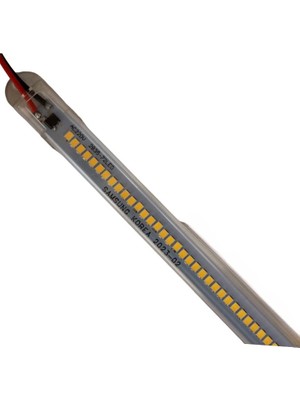 Dora Led 220 Volt 2835 Çubuk LED 30 cm Kasalı Dim Edilebilir Bar LED 220V Gün Işığı 3000-3200K-Şeffaf Cam