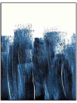 Tablo Dekor Soyut Mavi Su Dalgaları Yağlı Boya Tablo