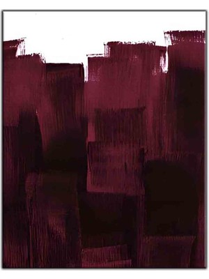 Tablo Dekor Soyut Kırmızı Fırça Darbeleri Orijinal Yağlı Boya  Tablo