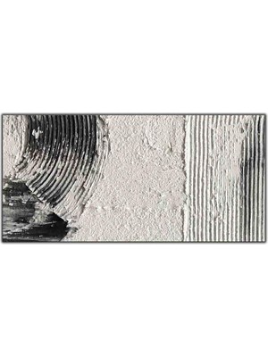 Tablo Dekor Soyut Dairesel Çizgiler Orijinal Yağlı Boya Tablo