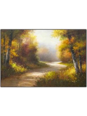 Tablo Dekor Doğa Yolu Orijinal Yağlı Boya Tablo