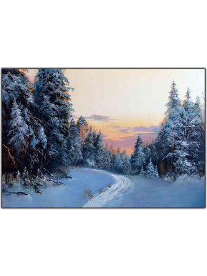 Tablo Dekor Köye Giden Yol Orijinal Yağlı Boya Tablo