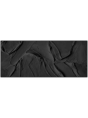 Tablo Dekor Soyut Siyah Dokular Orijinal Yağlı Boya Tablo