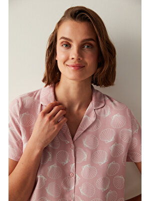 Ent Rosy Shells Gömlek Şort Pijama Takımı