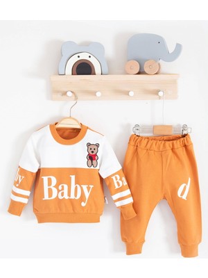 Cndr Baby Desenli 2'li % 100 Pamuk Erkek Bebek Takımı