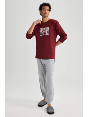 DeFacto Regular Fit Uzun Kollu Pijama Takımı A5769AX23AU