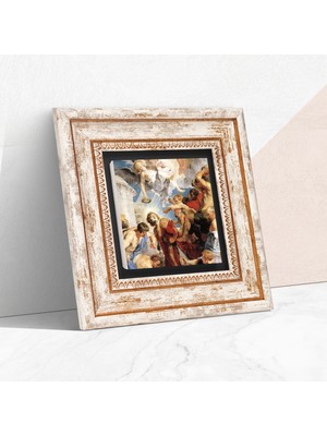 Pinecone Stone Aziz Stephen Üçlemesi Antik Roma Serisi Çerçeveli Taş Duvar Tablosu – Dekoratif Modern Sanat, Ev ve Ofis Dekoru |TK1-39|