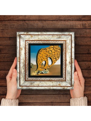 Pinecone Salvador Dalí Arzunun Gizemi Taş Duvar Tablosu Çerçeveli Duvar Dekoru Wall Art T1-308