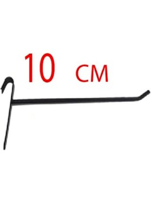 Akkaya Dekorasyon 100 Adet, 10 Cm, Siyah Boyalı Tel Pano Kancası, Raf Kancası, Askılık Kancası