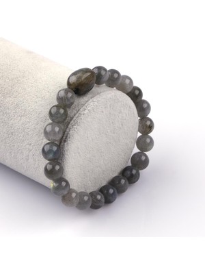 Alibaba Doğaltaş Labradorit Doğal Taş Bileklik 8mm Küre Kesim