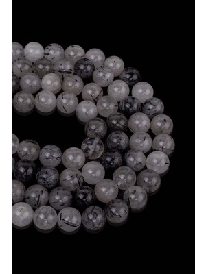 Dünya Doğal Taş 10 mm Rutil Kuvars Taşı Dizi