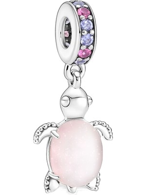 Bbl Murano Camı Pembe Deniz Kaplumbağası Sallantılı Bileklik Aksesuar 798939C02 (Yurt Dışından)