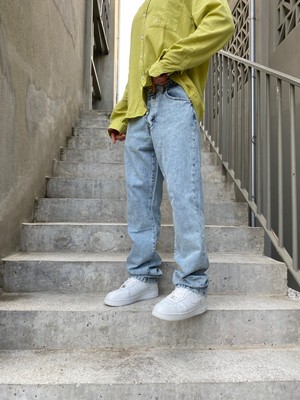 Corfixman Buz Mavisi Pantolon Erkekler İçin Günlük Rahat Boru Paça Tasarım