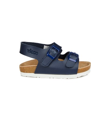 Vicco Last Metalik Unisex Çocuk Lacivert Sandalet