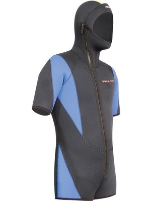 Free-Sub 5mm Başlıklı Shorty (Kısa Kol) Scuba Tüple Dalış Elbisesi