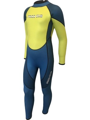 Free-Sub 3mm Çocuk Sörf Scuba Tüplü Dalış Elbisesi Wetsuit Blue