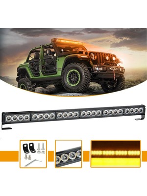 C9 Çakarlı Off Road Tepe LED Bar 12-24V Turuncu-Turuncu Metal Gövde 85 cm
