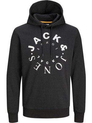 Jack & Jones Jjwarrıor Sweat Hood Ub Siyah Erkek Sweatshirt