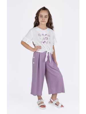 Best Kids Kız Çocuk Baskılı Belden Bağlamalı Bluz BK23YK14247