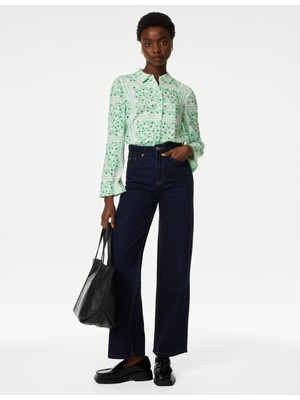 Marks & Spencer Çiçek Desenli Uzun Kollu Bluz