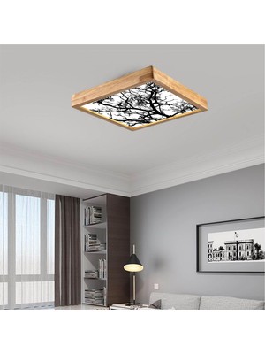 Wood Design World Ahşap Çerçeve Tavan LED Avize ( Yeni )