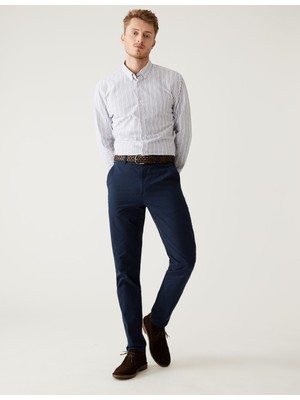 Marks & Spencer Saf Pamuklu Slim Fit Chino Pantolon