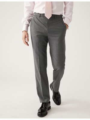 Marks & Spencer Slim Fit Sharkskin Pantolon