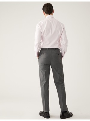 Marks & Spencer Slim Fit Sharkskin Pantolon