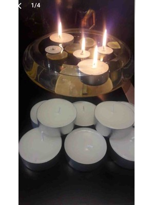 Iv Candles 12'li Beyaz Büyük Tealight Mum