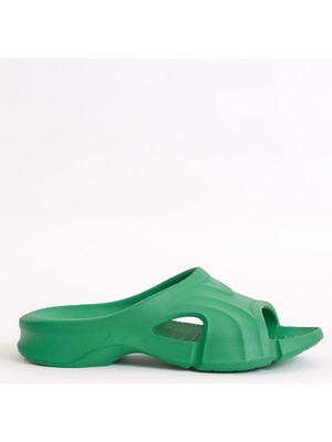 Tonny Black Unisex Çimen Yeşili Desenli Kalın Tabanlı Eva Terlik