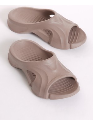 Tonny Black Unisex Vizon Desenli Kalın Tabanlı Eva Terlik