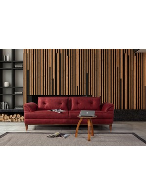 Perla Sofa Madrid Üçlü Yataklı Koltuk Bora Bordo