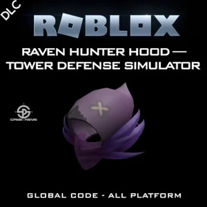: Raven Hunter Hood ️tower Defense Simulator - Roblox Key