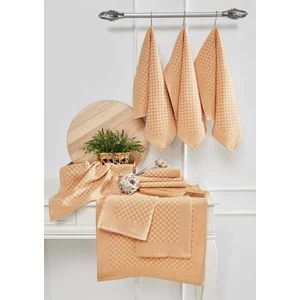Herakleia Home Kurulama Bezi & Alman Peçetesi 10'lu Set - 40 x 60 - Dama Model Sarı