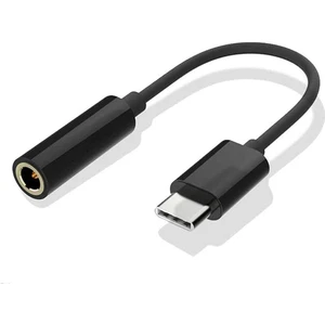 Type-C To Aux 3.5mm Kulaklık Çevirici Dönüştürücü Adaptör Usb-C Adaptör 1.kalite Siyah