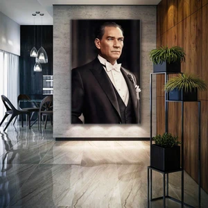 SML Tablo Karizmatik Mustafa Kemal Atatürk Günümüzdeki Hali Yapay Zeka Kanvas Tablo