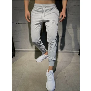 Relax Family Xf Erkek Yazlık Gri Eşofman Altı Dar Paça Penye Slim Fit Jogger