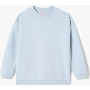Sweatshirt Şardonlu Dik Yaka Uzun Kollu