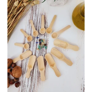 Ahşap Tahta Servis Baharat Şeker Kahve Reçel Kaşığı Seti