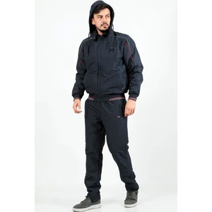 Enrıco Ferry Lacivert Erkek Mıcropoly Kumaş Içi Polarlı  Kapüşonlu Kışlık Eşofman Takım EDY2450L